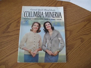Vintage Columbia Minerva Pattern Book 735 Casual Quick Hand Knits 1960’s Fashion - Bild 1 von 18
