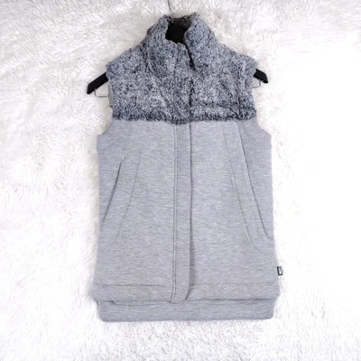 Chaleco térmico de piel sintética 3D The North Face para mujer gris bolsillos talla XS Foto 1 de 4