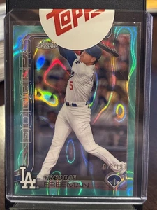 2025 Topps Chrome Freddie Freeman Aqua Lava Refractor /199 Dodgers World Series  - Bild 1 von 5