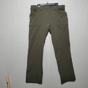 Duluth Trading Co Pants Men 38x32 Army Green Stretch Cargo Hiking Flexpedition - Picture 1 of 12