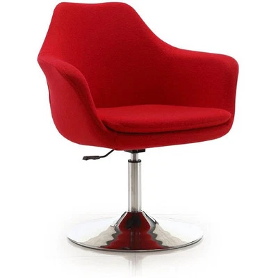 Manhattan Comfort Kinsey Fabric Adjustable Height Accent Chair in Red - Image 1 of 4
