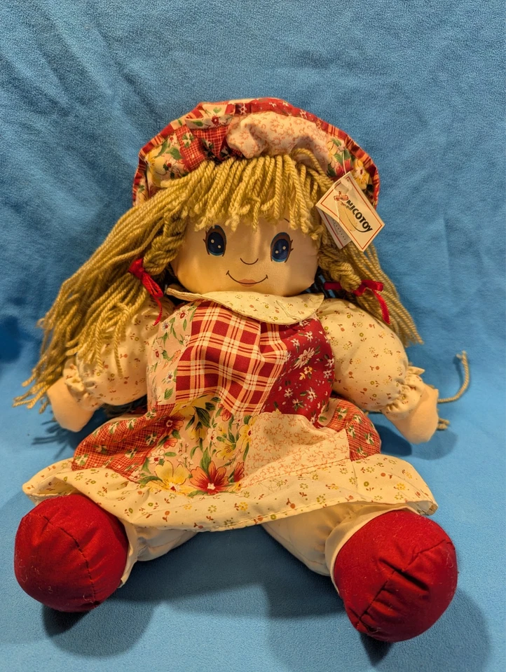 NICOTOY  SOFT RAGDOLL  PUPPE 40 CM GIRL MIT KLEID SCHLENKER MÄDCHEN SELTEN - Bild 1 von 4