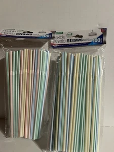 200 Stück Flexible Strohhalme DrinkMate Kunststoff Flexibel - Bild 1 von 2