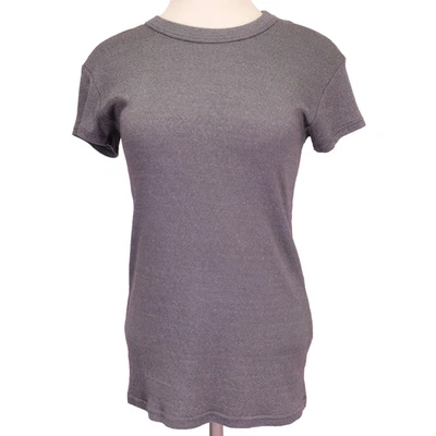 Michael Stars Fallon Shine Tee Gray Sparkly Crew neck Short Sleeve Boho OS - Image 1 of 4