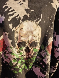 Fashion Nova Herren Batik Totenkopf Hoody Sweatshirt & Hose Small - Bild 1 von 8