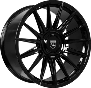 22" Lexani Lotus XL Wheels Gloss Black Stagger Rims Fit Mercedes S CLS SLS Audi - Picture 1 of 4