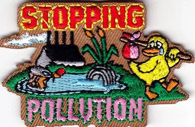 STOPPING POLLUTION Iron On Patch  - Image 1 of 2