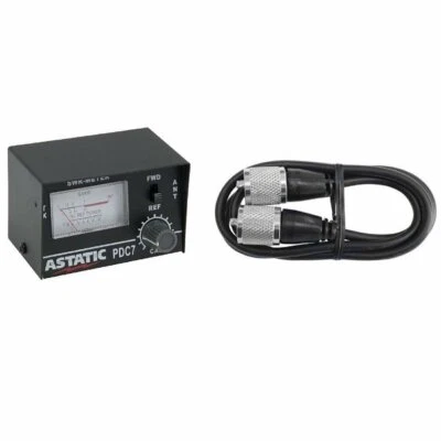 ASTATIC PDC7 SWR RF CB RADIO TEST METER WITH 3' JUMPER CABLE - Image 1 of 2