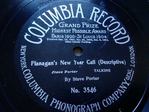 Steve Porter 78rpm Single 10inch Columbia Records #3546 Flanagan's New Year Call - Picture 1 of 3