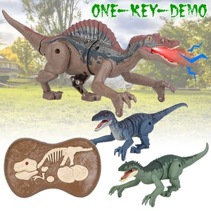 Jurassic Dinosaur Toy Remote Realistic Raptor Velociraptor T-Rex Walking Robot - Picture 1 of 28