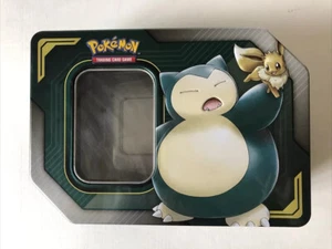 POKEMON HANDELSKARTENSPIEL ~ LEERE METALLDOSE ~ AUFBEWAHRUNGSBOX ~ Snorlax & Eevee - Bild 1 von 5