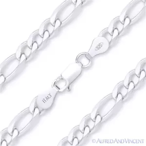 3,7 mm Figaro Figaroa Glied italienische Kette Armband massiv Italien 925 Sterlingsilber - Bild 1 von 2