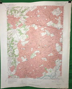 Vintage 1956 LANSDOWNE PA  USGS Topographic Map 1:24000 28"×22"