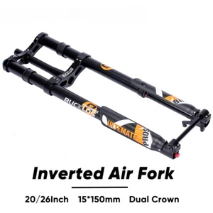 Thru Axle 15*150mm Inverted Air Suspension Fork 20/26Inch Snow E-bike Fat Fork - Picture 1 of 18