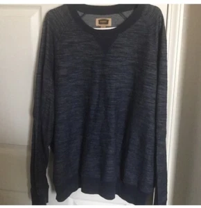 Men's Foundry Supply Sweater Size 2XL Blue Charcoal Heather Grey - Bild 1 von 5