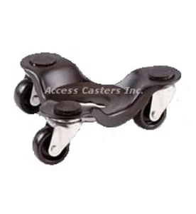 6A9299 6" Tri Steel Dolly Shepherd Hardware, Polyolefin Wheels, 200 lbs Capacity - Picture 1 of 1