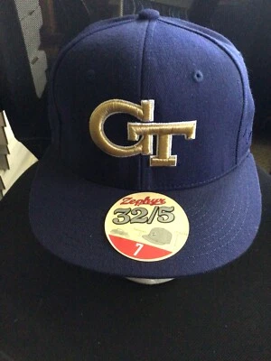 Vintage Georgia Tech Yellow Jackets Fitted Size 7 Hat Cap NEW NWT - Image 1 of 3