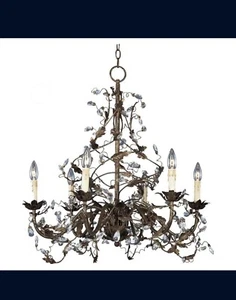 Maxim 2851 Gold Elegante 26"W 6-Light Chandelier Interior House Light Fixture - Picture 1 of 6
