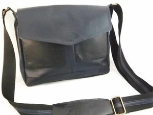 BORSA/BORSELLO A TRACOLLA DA UOMO IN PELLE,TOMMY MINI DENIM 🇮🇹 MADE IN ITALY - Picture 1 of 6