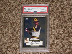 Ozzie Smith 2021 Topps Chrome Platinum Anniversary 1952 Design PSA 10 GEM MINT
