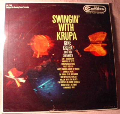 Gene Krups Original Mono Lp - Swingin’ With Krupa - RCA Camden Records - 1958 - Image 1 of 3