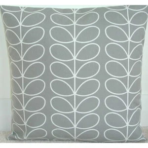 Orla Kiely Cushion Cover 24" Linear Stem Silver Grey Retro 24x24 - Picture 1 of 2