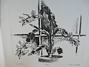 Weihnachtskaktus--Pearce Bates--signiert, Artist Proof 1--VINTAGE Holzschnitt - Bild 1 von 5