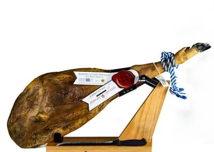 Sánchez Bermejo Jamon Cebo Iberico 8,5-9kg Curación +30M+Jamonero+Cuchillo - Imagen 1 de 4