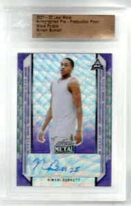 Nimari Burnett 2021-22 Leaf Metal Purple Mojo Proof Auto Rookie RC #1/1 - Picture 1 of 1