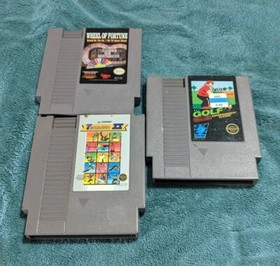 LOT OF 3 GAMES FOR THE NES Wheel of Fortune, Golf & Track and field 2
