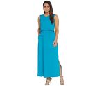 Joan Rivers Petite Length Sleeveless V-Neck Jersey Maxi Dress - Blue (P2XS)