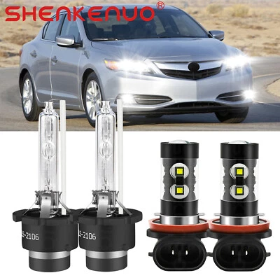 适用于 2013 年 2015 年讴歌 ILX D2S HID 氙灯 + H11 LED 雾灯灯泡套件 — 第 1/4 张图片