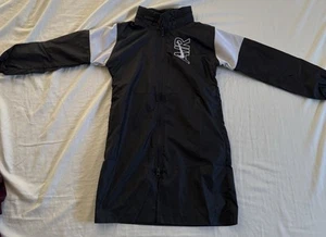 Nike Kids Windbreaker Jacket Black/White Size Small, Full Zip, W/ Hood - Picture 1 of 4