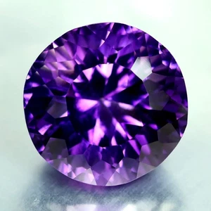 11.27 ct Round (13.83 x 13.83 mm) Brazil Natural Purple Amethyst Loose Gemstone - Picture 1 of 2