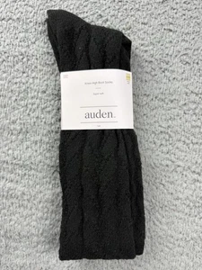 Auden Knee-High Boot Socks Womens 4-10 Black Super Soft Recycled Polyester Knit - Picture 1 of 4
