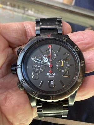 Nixon The 48-20 Chrono "Keep It Fresh" Men's Black Right Hand Watch - Image 1 of 4