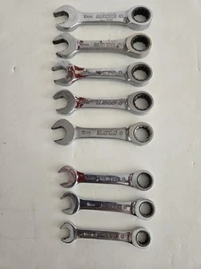 MATCO 8 Piece Metric 10-12mm, 15-19mm Stubby Combo Wrench Set GRBSM1919, - Picture 1 of 12