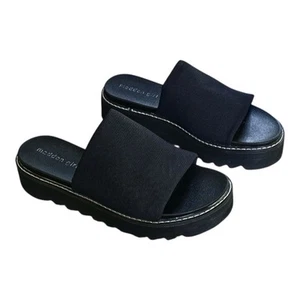 Sandalias Madden Girl Duran Plataforma Material Correa Elástica Negras Talla 7.5 Y2k - Imagen 1 de 7