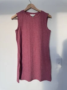 Christopher & Banks Womens Small Pink Ribbed Tunic Sleeveless Tank Top - Picture 1 of 6