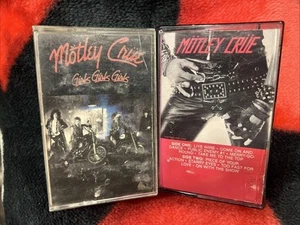 Motley Crue - Self Titled / Cassette Tape - 1982 Elektra And Girls Girls Girls - Picture 1 of 12