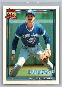 Tarjeta de béisbol 1991 Topps #229 Rance Mulliniks Toronto Blue Jays MLB - Imagen 1 de 2