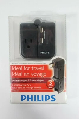 Philips Multiple Outlet Charging Ports for Traveling  3x AC & 2x USB Docking - Image 1 of 4