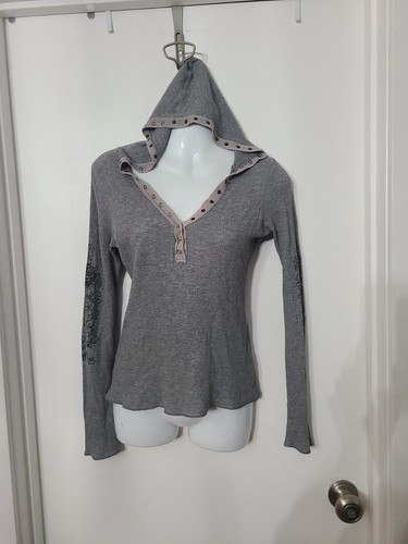 VETEMENTS Camicia Poof Abbigliamento vintage con cappuccio pugnale rosa a scatto top M