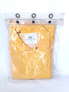 New Boss Yellow High Visibility Reflective RAIN JACKET/COAT w/Hoodie - Picture 1 of 5