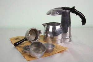Kaffeemaschine Trimel Ruffini Durckguss 1952 Old-Time Komplett + Anleitung - Picture 1 of 14