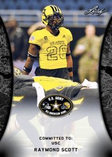 RAYMOND SCOTT 2018 LEAF 1ST EVER PRINTED HIGH SCHOOL ARMY ROOKIE CARD! USC