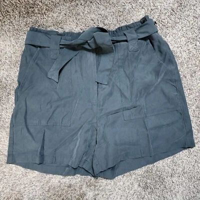 Shorts feminino Nine West com cinto tamanho G grande roxo elástico bolsa de papel carreira - Imagem 1 de 4