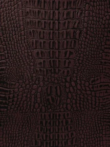 Crocodile Fake Leather Vinyl Fabric GATOR Embossed Texture 54" Wide By The Yard - Picture 1 of 89