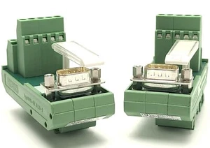 Lot of 2 Phoenix Contact FLKM-D 9 SUB/S 2281128 Terminal Block Interface Modules - Picture 1 of 6