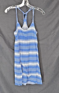O'Neill - Blue and White Racerback Mini Sundress - Medium - Picture 1 of 2